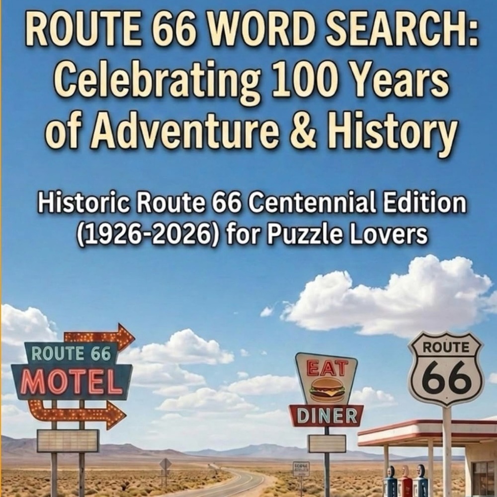 Route 66 Word Search Puzzle Book - 50 puzzles and answer pages